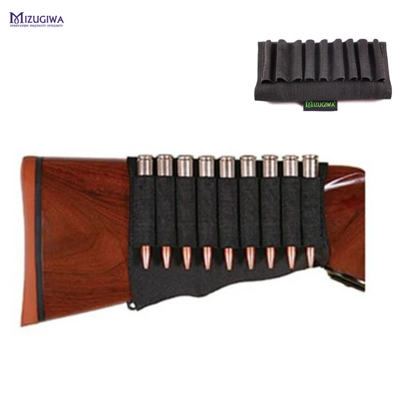 10pcs/lot Nylon Bullet Bag Outdoor Buttstock Hunting Ammo Pouch Tactical Military Airsoft Shell Holder Gun Accessories Cartridge | Спорт и