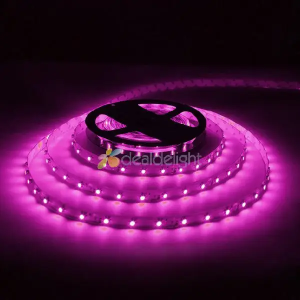 DC12V 5M/Lot 3528 SMD 60Led/m 300 Leds Non-Waterproof Flexible LED Strip Light Pink Color | Лампы и освещение