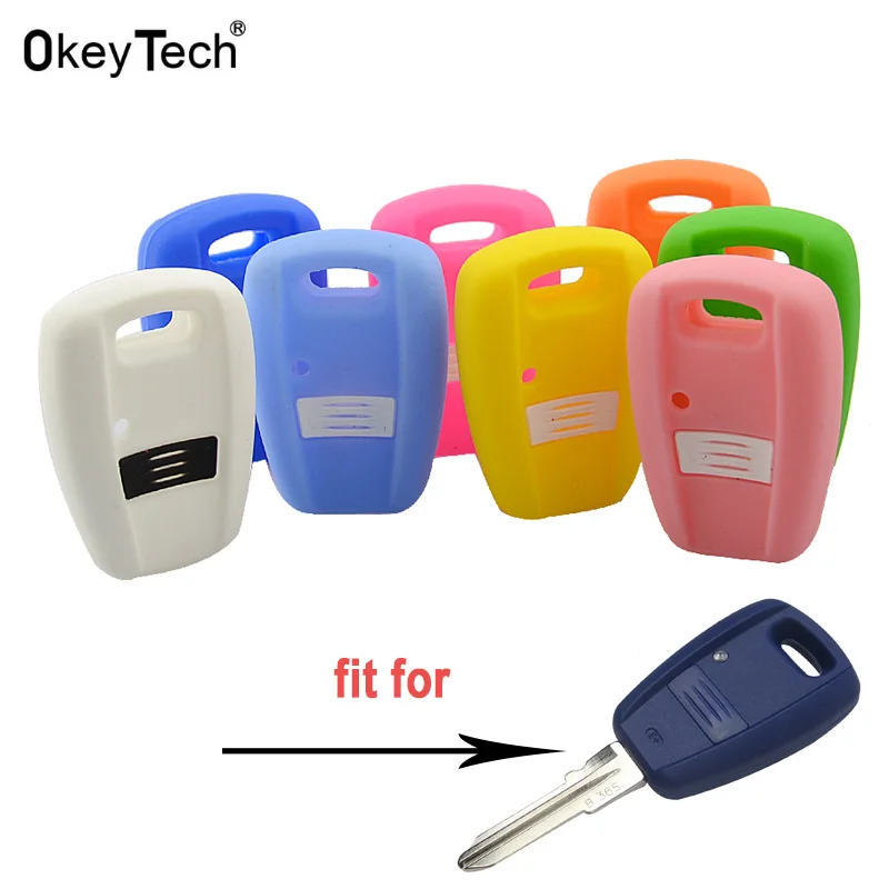 OkeyTech Soft Rubber Car Key Case Silicone Key Cover for Fiat punto