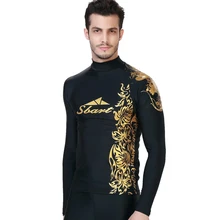 C83 с длинным рукавом Купальники для подводного плавания серферов костюмы для дайвинга пляжная одежда футболки мужские солнцезащитные Топы