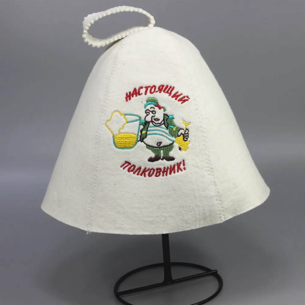 Розничная и оптовая продажа Новейшие 100% шерсть войлока сауна Hat (1hat 1 Перчатки)