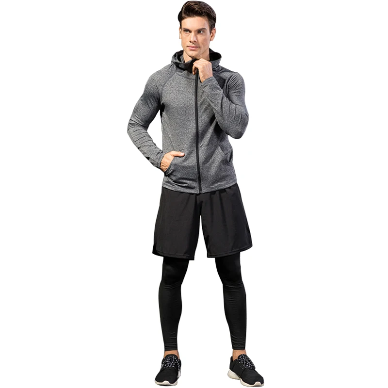 Men Sport Running Set Sportswear Winter Spring Autumn Men's Quick Dry