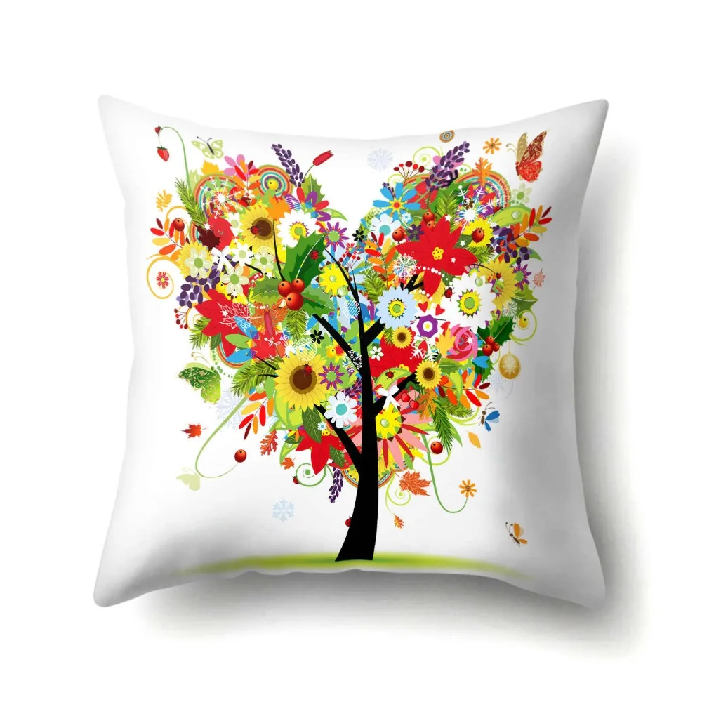 Modern Chair Cushion Decorative Tree Bird Cotton Linen Throw Bread Pillows For Sofa Home Decor Cojines Decorativos Para Sof Modern Chair Cushion Decorative Tree Bird Cotton Linen Throw Bread Pillows For Sofa Home Decor Cojines Decorativos Para Sof
