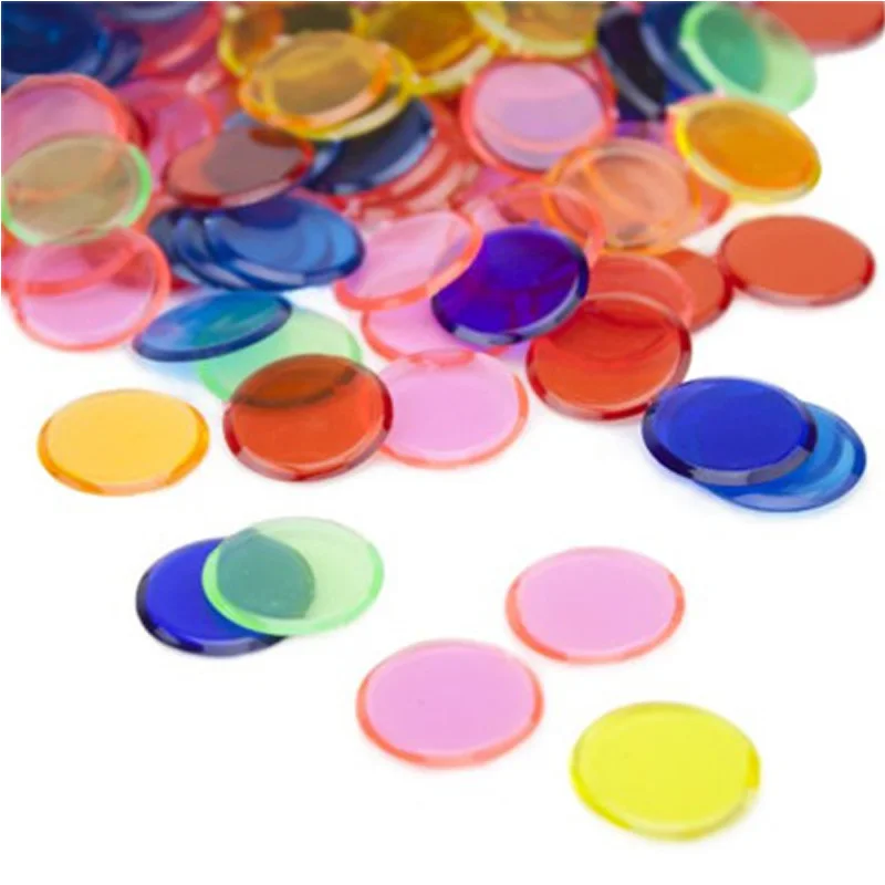 Baby counting toys Montessori Math Toys Learning Education 100pcs Learning Resources Color Plastic coin Bingo Chip Children Kids