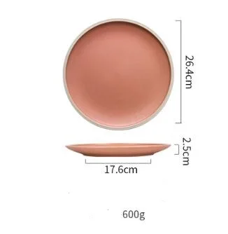 KINGLANG японская однотонная матовая керамическая посуда домашняя тарелка для стейка плоская тарелка белая тарелка - Цвет: 2