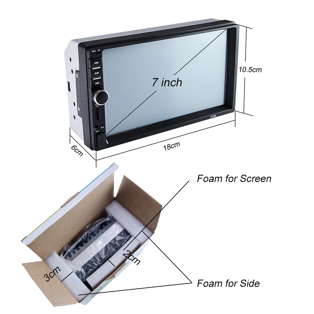 Hipppcron 2 Din автомагнитола Bluetooth HD " MP5 плеер сенсорный экран FM SD USB ISO мощность Aux вход камера заднего вида автомобильный аудио