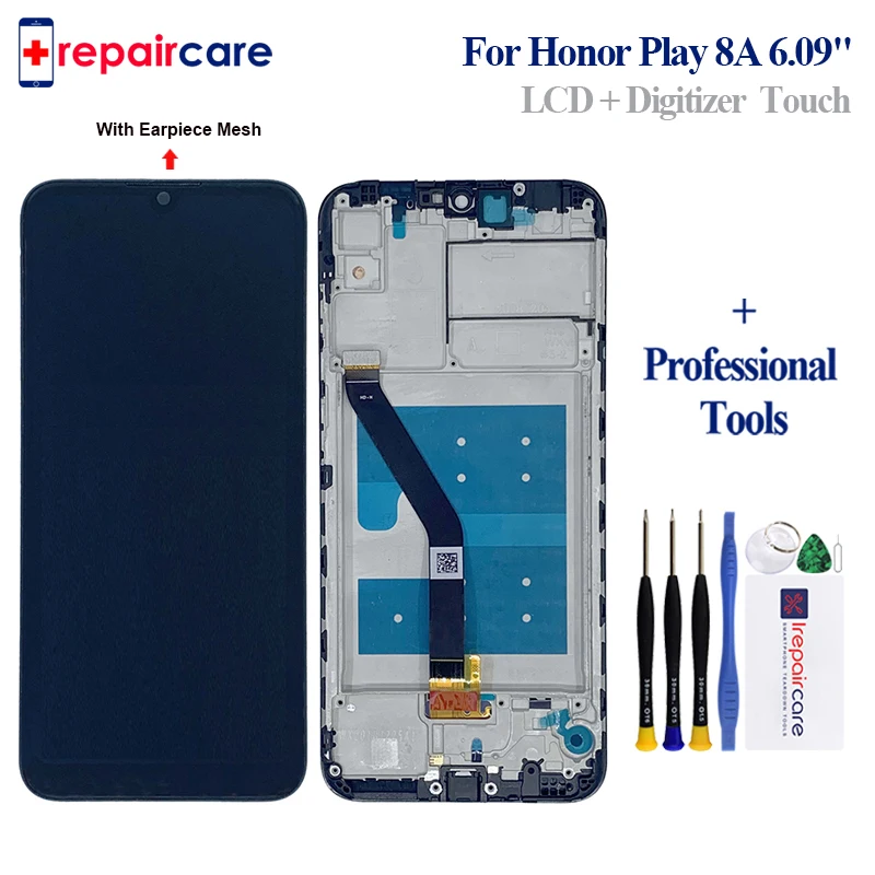 

For Huawei Honor Play 8A JAT-L29 LCD Display Screen With Frame+Touch Screen Digitizer For Honor 8A Display Frame