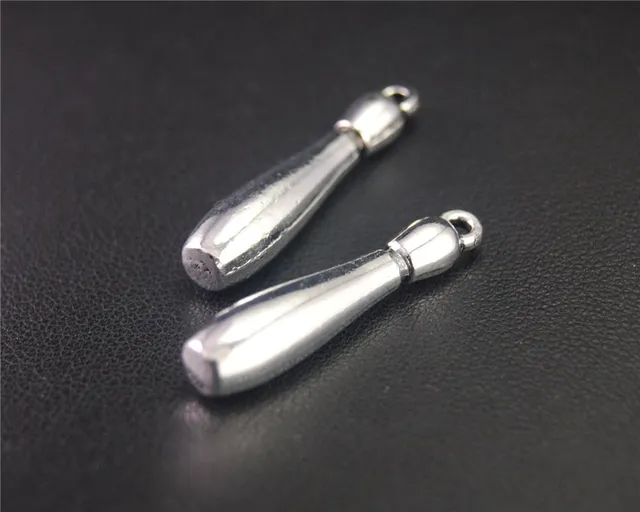 Best Offers 10pcs Antique Sliver bowling Bracelet Necklace Jewelry Making Handmade DIY 32x7mm A2021