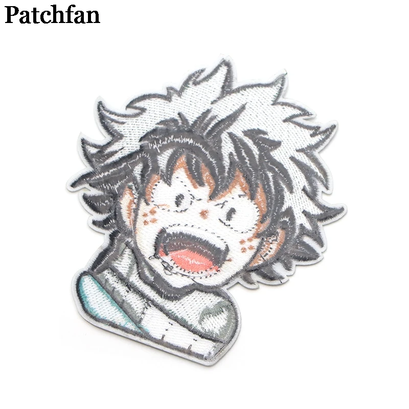 Patchfan My Hero Academy Deku вышитые железные нашивки значки лоскутное шитье аппликация pour куртка наклейки на рюкзак A1991