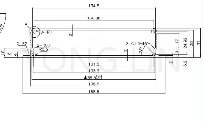 20 штук алюминиевая коробка 155*32-155 мм/контроллер алюминиевый корпус/экранированный корпус/Автомобильный корпус/переключатель контроллер ho