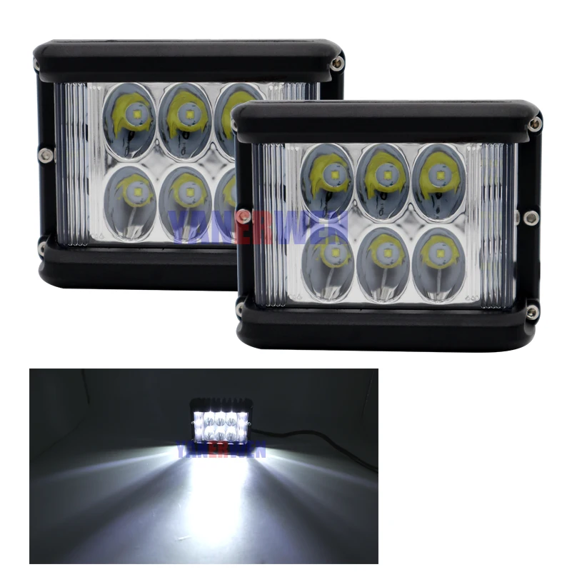 

1 pair 3 Side Shot Pod Cubes LED's Spot Driving Fog Light Off Road Led Lights Bar Mounting Bracket.