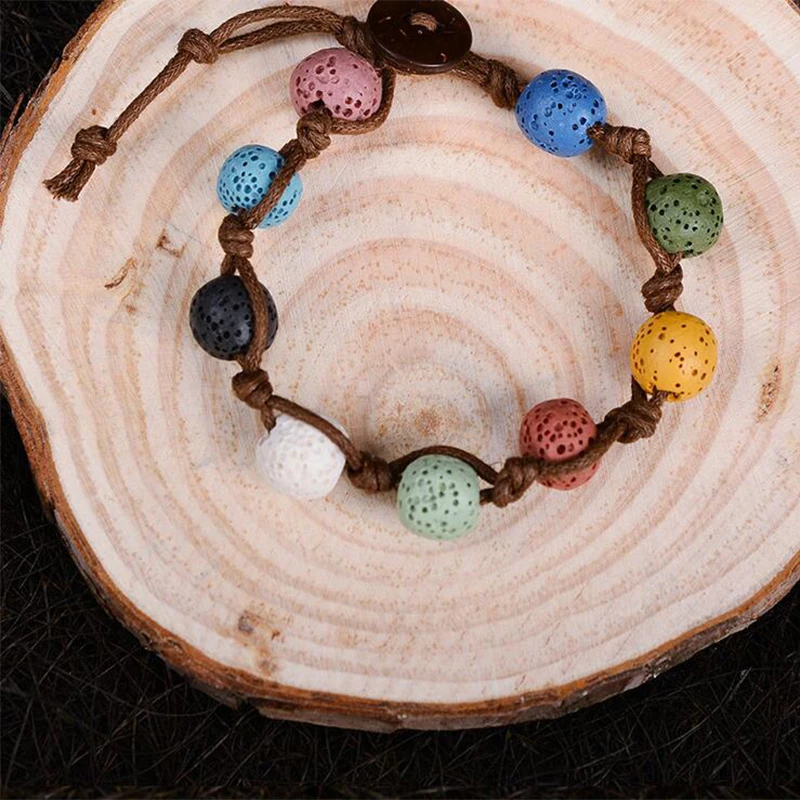 ZP-BL006 lava beads bracelet (5)