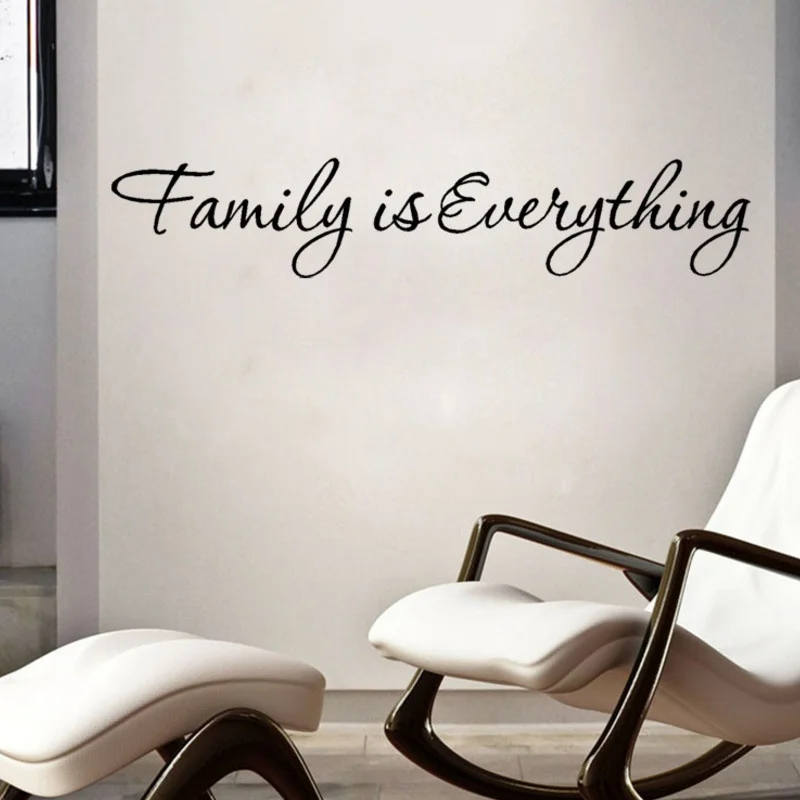 Brand 2018 Wallpaper Family Is Everything Wall Stickers Inspiring Words Vinyl Wall Decal Home