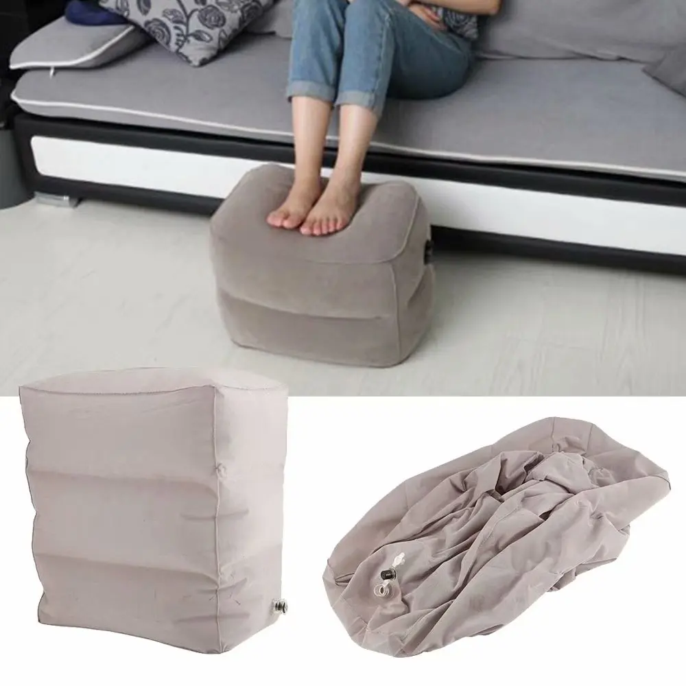 

CellDeal Travel Pillow Inflatable Cushion Rest Leg for Airplane Kids Sleeping Sallon Sofa PVC Flocking Resting Footrests Pads