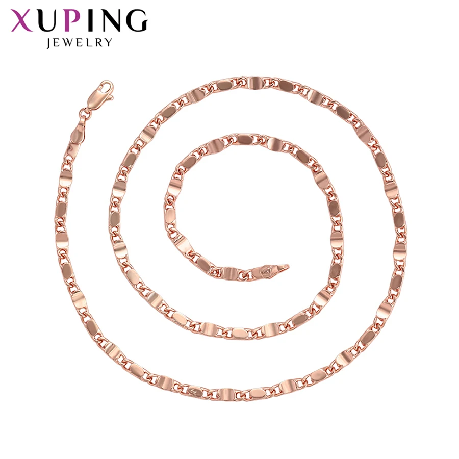 

Xuping Rose Gold Color Plated Necklace for Women Beautiful Pattern Short New Arrival Simple Elegent Jewelry Gifts S181-45777