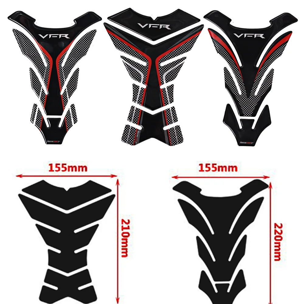 

3D Universal Motorcycle Tank Pad Protector Decal Stickers Case for Honda VFR 800 800F 800X 1200 1200F 1200X 400 Tank
