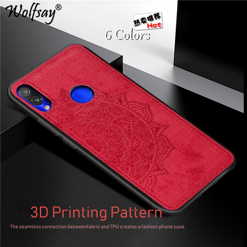For Xiaomi Redmi Note 7 Pro Case Fashion Fabric Shell Silicon Bumper Cloth+PC Phone Cover | Мобильные телефоны и