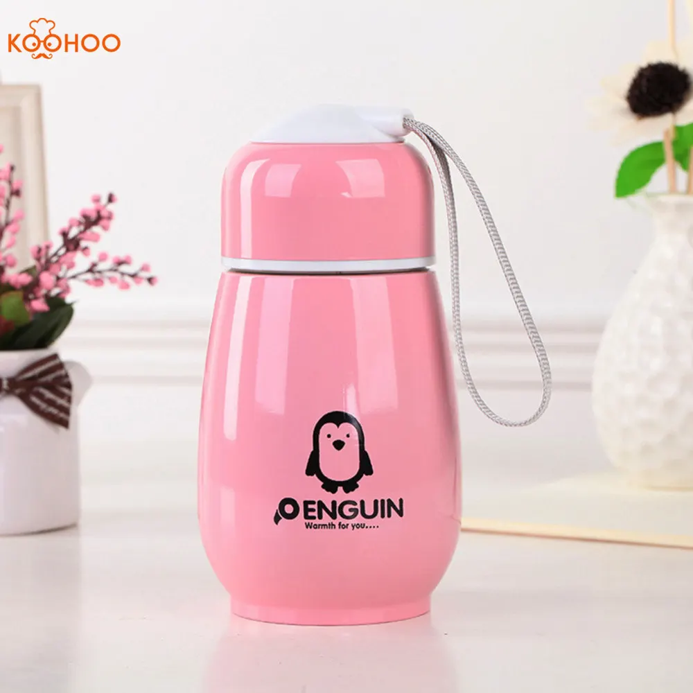 

Koohoo Thermos Children Cartoonenguin Vacuum Flasks 260ml Double Layer Stainless Steel Mug Tea Coffee Insulation Cup Termos