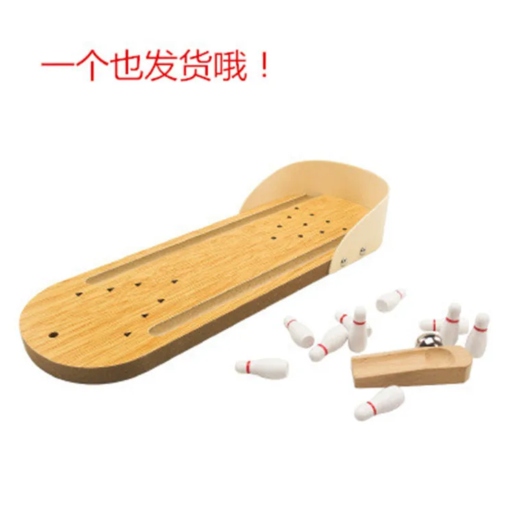 

Children's educational toys bowling wooden mini bowling parent-child interactive table games leisure decompression