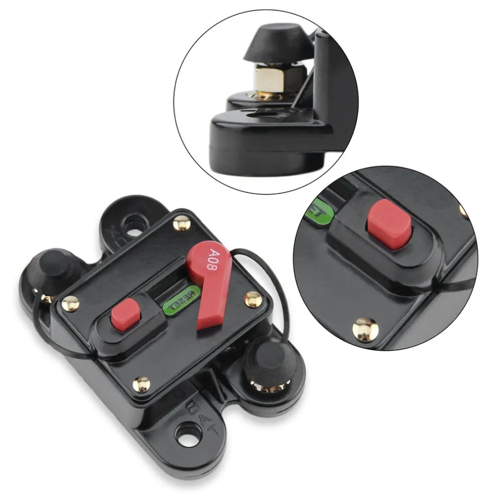 Newest 12V Car Audio Inline Circuit Breaker Fuse 50A 60A 80A 100A 125A