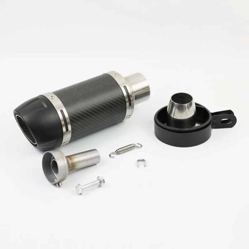 

Motorcycle Exhaust Muffler Carbon Fiber Modified Motorbike Exhaust Pipe Muffler For Most Motorbike AK032