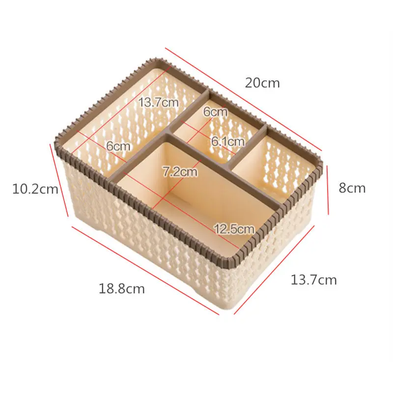 Настольная Коробка органайзер для косметики, пластиковая корзина для хранения косметики, витрина для кистей, держатель для губной помады, органайзер для ванной комнаты
