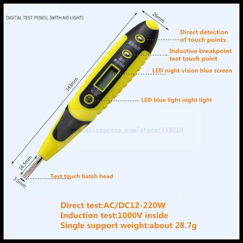 

Multi-function digital measuring pencils home electrician checkpoint tool car test induction sensor tester.
