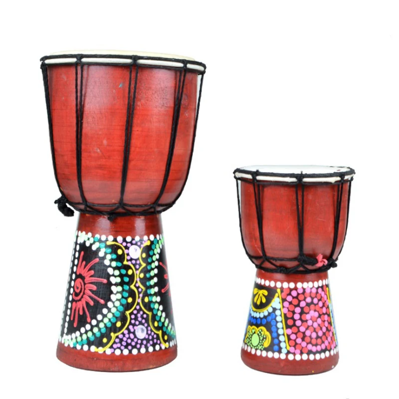 Африканский барабан Djembe настраиваемый перкуссионный ручной работы красное