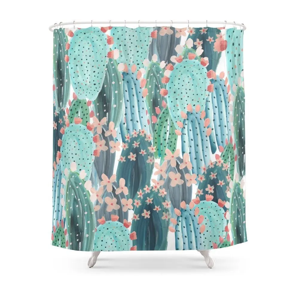 Eco friendly Painting Cactus Shower Curtainin Shower Curtains from
