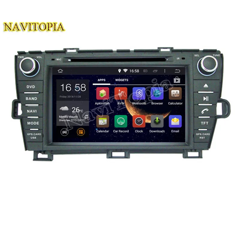 Sale Ectwodvd Octa Core/Quad Core 4G/2G Android 9.0 Car Multimedia DVD Player for Toyota PRIUS right driving 2009- Radio+GPS 4