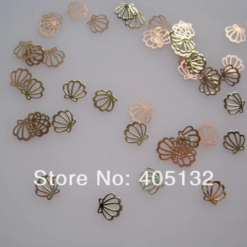 

Approx. 1000pcs/bag Metal Gold Shell Design Non-adhesive Metal Slices Nail Art Decoration MS-249-2