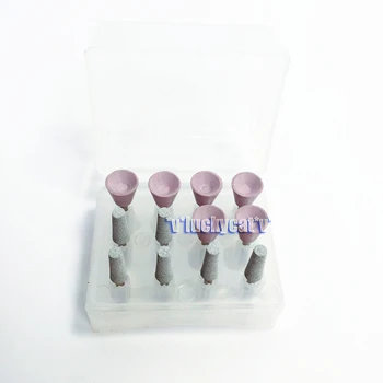

12pcs Dental Lab Ceramic Silicone Polisher Burs Cups Latch Type 2.35mm New