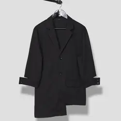 6xl Мужской Блейзер наплыв мужской оригинальный дизайнерский асимметричный подол Тонкий британский деловой повседневный костюм куртка