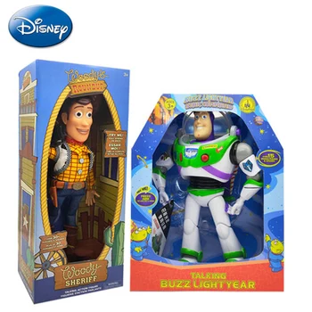 

Disney 43cm Toy Story Talking Buzz Lightyear PVC Action Figure Collectible Doll Toys Christmas Birthday Gift for Kids Children
