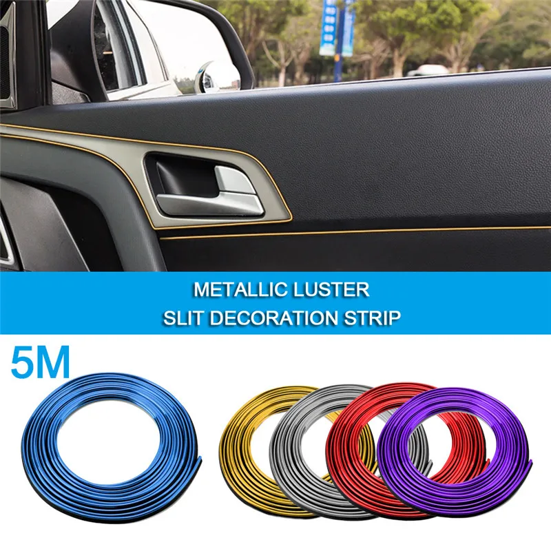 

5m Car Style Interior Trim Interior Decoration with Decorative Molding Fascia Dashboard Door Edge Universal Car Auto Parts