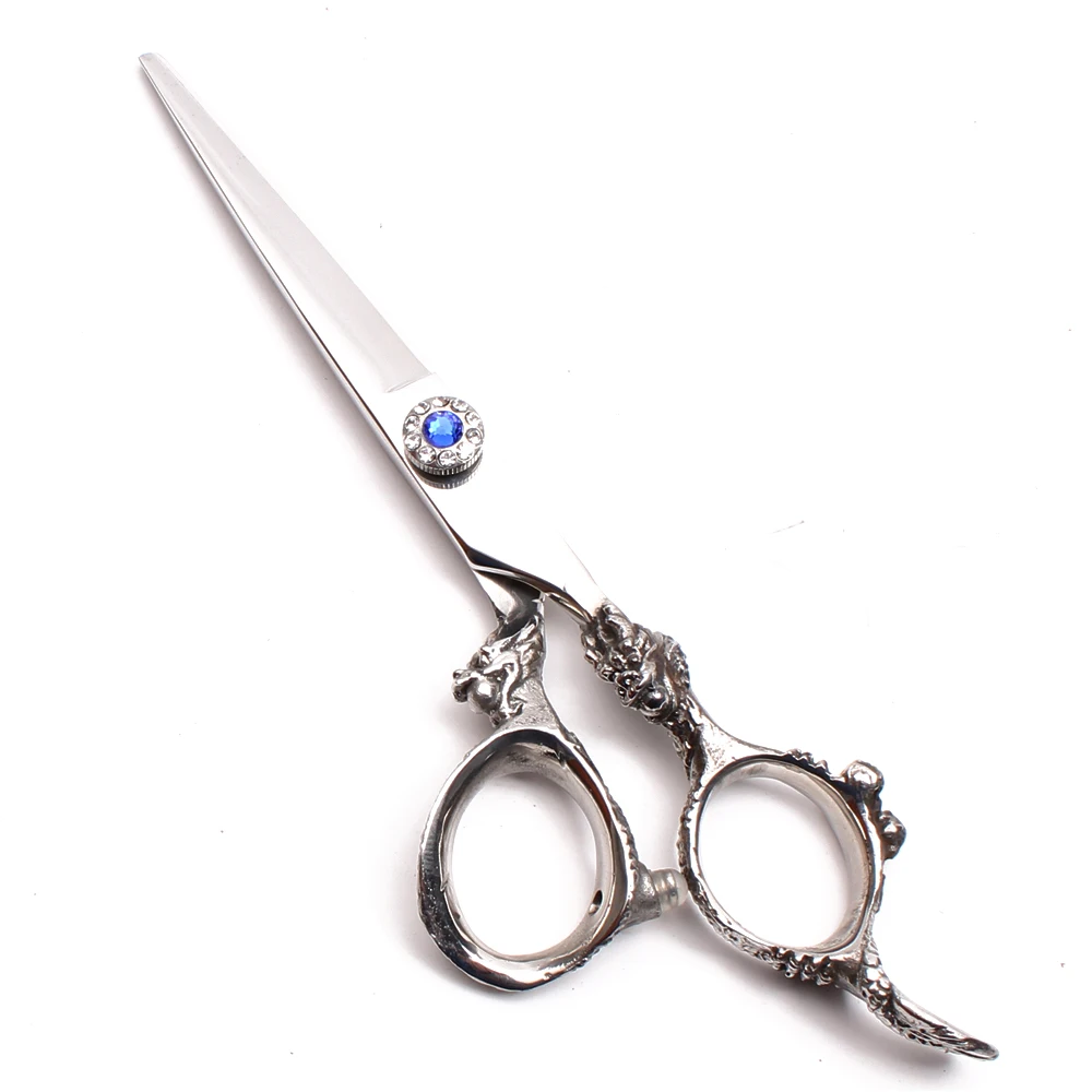 

5.5 inch 16cm 440C Customized Logo Hairdresser&#39s Set Thinning Scissors Cutting Shears Dragon Handle Professional Hair Scissor