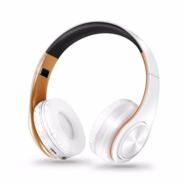 Бесплатная доставка Новые золотые цвета Bluetooth наушники беспроводные стерео гарнитуры наушники с микрофоном/tf-картой