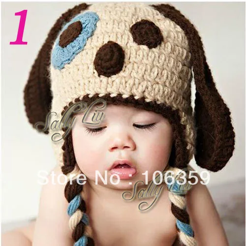 Niños gorros Animal diseño del bebé del sombrero hecho punto divertido de los cabritos sombrero de invierno con orejeras Cap 10 unids envío gratis|hat red|hat mariohat pendant -