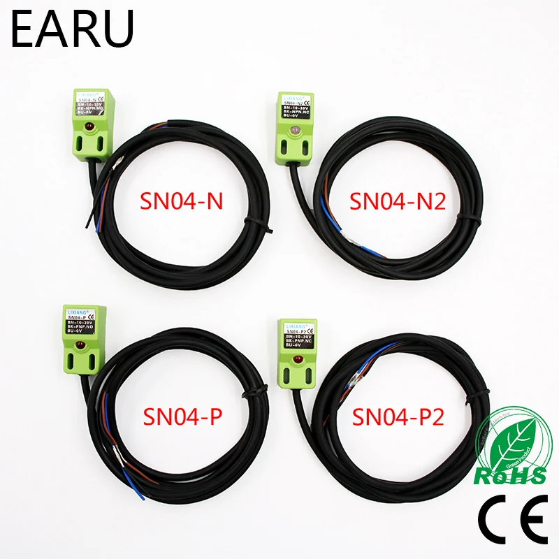 Индуктивный датчик приближения Φ DC NPN PNP NO NC 4 мм 6 36V SN04|Выключатели| |