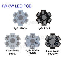 1W3W светодиодный 1 Вт RGB 3 Вт RGBW светодиодный радиатор алюминиевая Базовая пластина печатной платы подложка 20 мм Звездный Охлаждающий радиатор для светодиодный фонарик