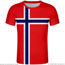 Норвежская футболка diy на заказ имя номер ни футболка Национальный флаг норж Норвежское Королевство Страна Печать фото текст одежда
