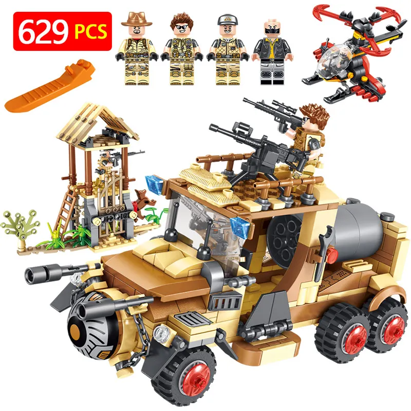 

Military Blocks Series Compatible LegoINGLYS Guard Tanker Action Figures Wars Weapon Enlightening Bricks Kids Toys For Kids