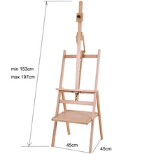 Портативный складной деревянный мольберт с масляной росписью