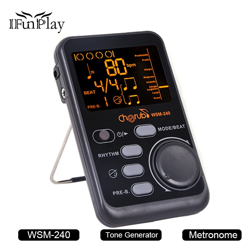 

WSM-240 Portable Metronome Musical Digital Metronome Drum Metronome Rhythm Musical Tutor Instruments Accessories