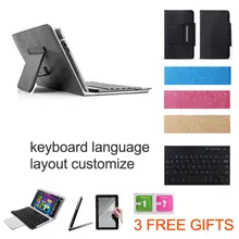 2 Gifts 10.1 inch UNIVERSAL Wireless Bluetooth Keyboard Case for lenovo Yoga Tablet 10 Keyboard Language Layout Customize