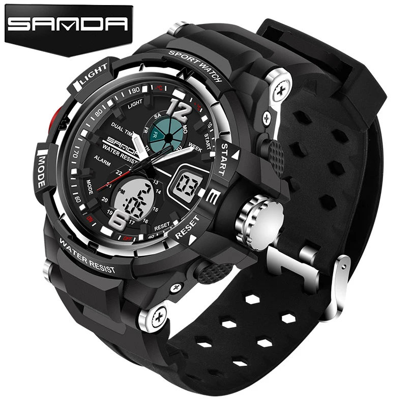 

SANDA Sport Watch Men 2017 Clock Male LED Digital Quartz Wrist Watches Men's Top Brand Luxury Digital-watch Relogio Masculino