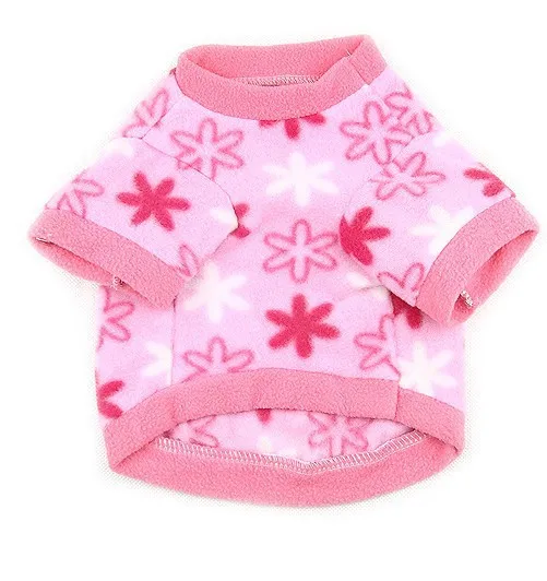 Sweet Pink Pet Clothes For Small Dogs Cats Clothing Warm Fleece Cotton