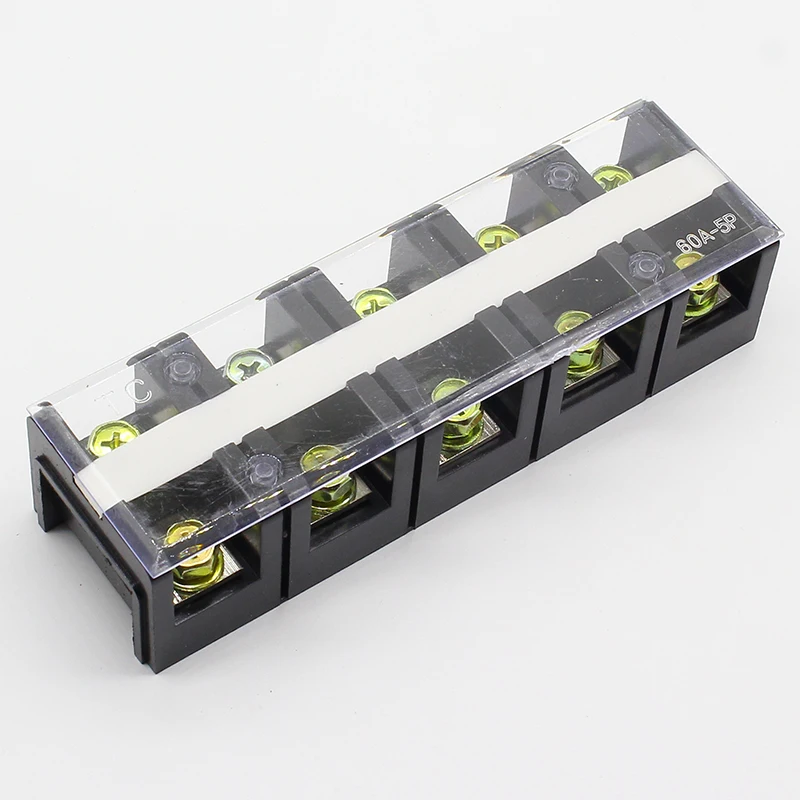 

Fixed high current terminal block TC-605 60A 5P 5-position terminal block
