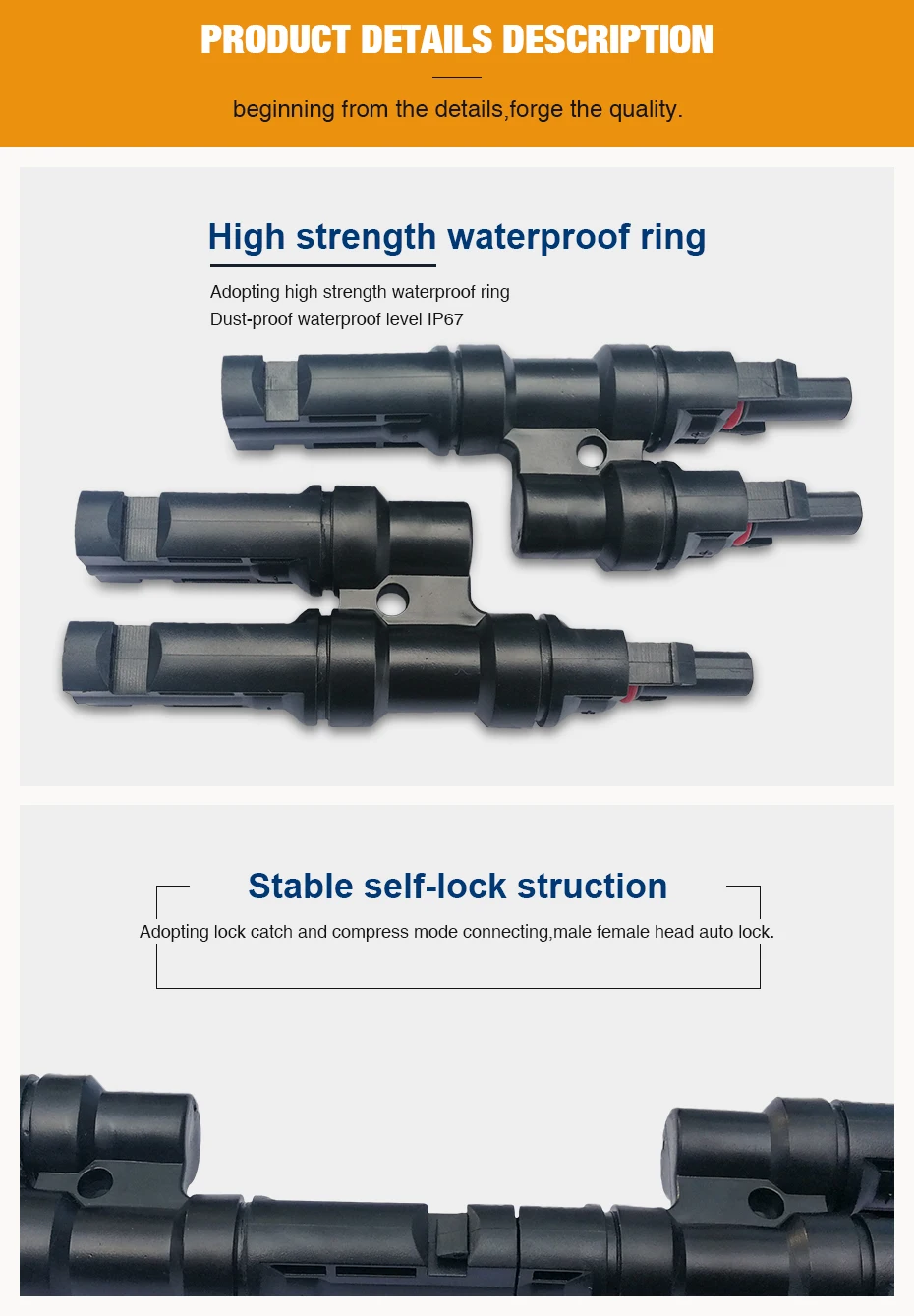 MC4 Connector 1 Pair Solar PV MC4 Multi Parallel Branch Connectors pv module panel connector Male & Female Solar Energy Adapter_06