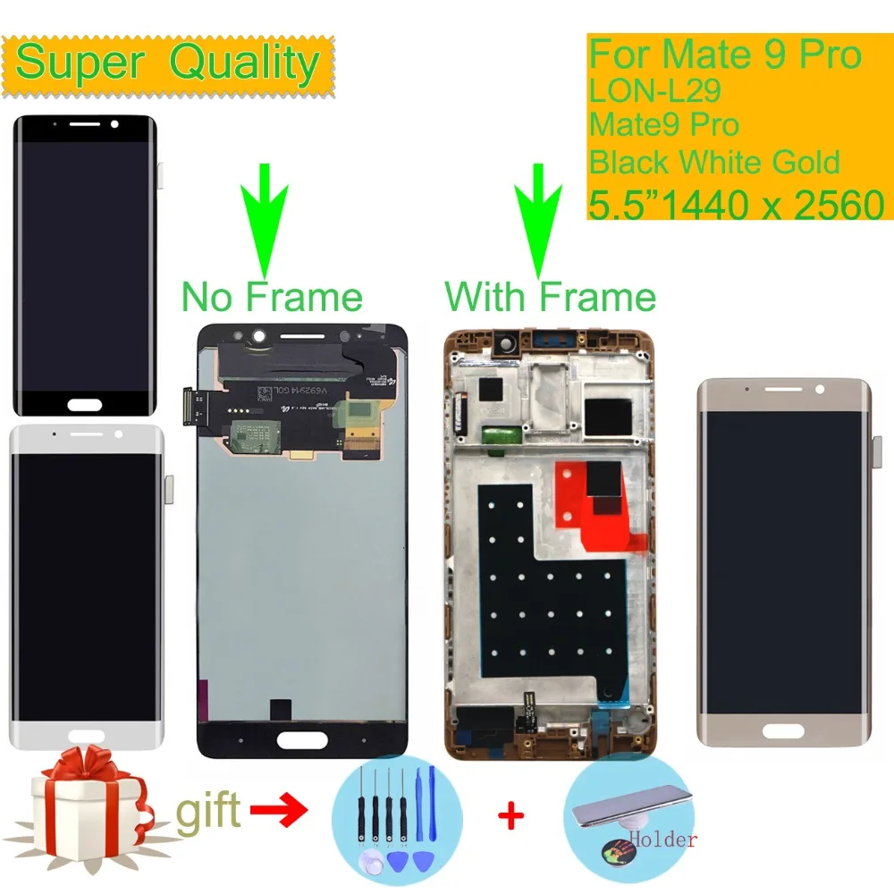 

ORIGINAL LCD For HUAWEI MATE 9 Pro LCD Display Touch Screen Digitizer Assembly For Mate9 Pro LON-L29 LCD Complete With Frame